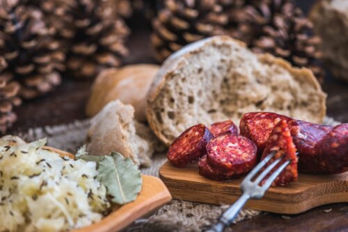 craft beer snack sausage